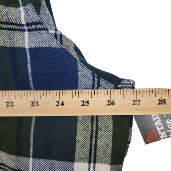 Mountain Ridge Men's Super Soft Flannel Shirt Green & Blue Plaid Size XL - Picture 5 of 10